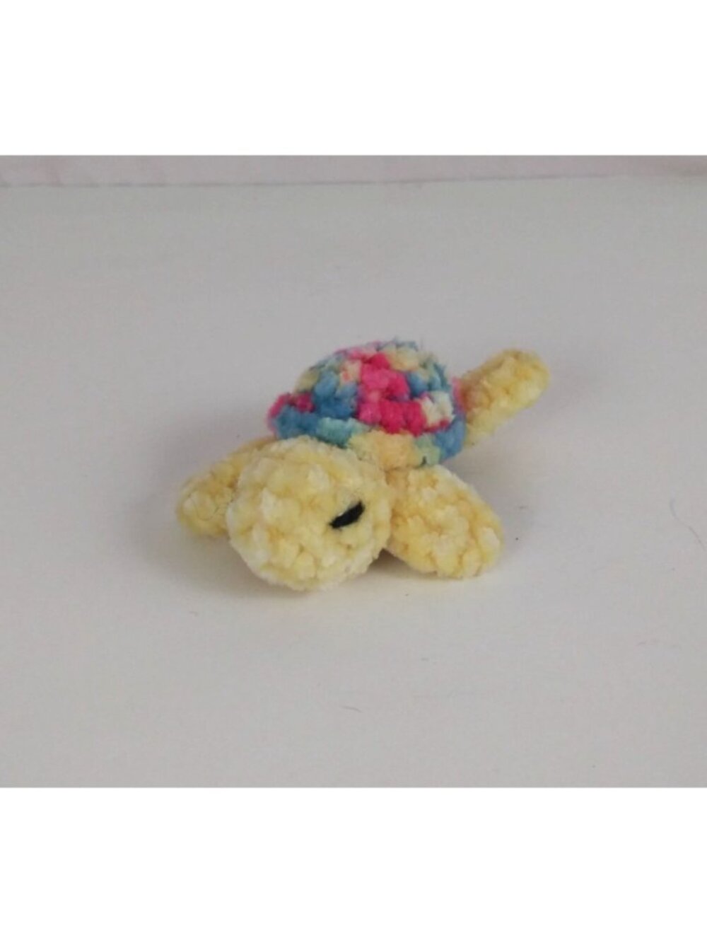 Amigurumi Crochet Rainbow Sea Turtle 3.5" Mini Plush